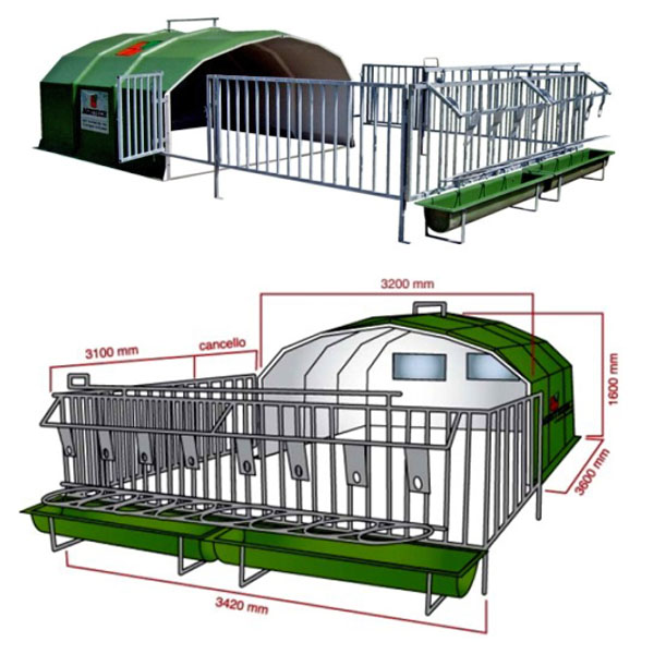 borjúnevelő ház - agribox 8